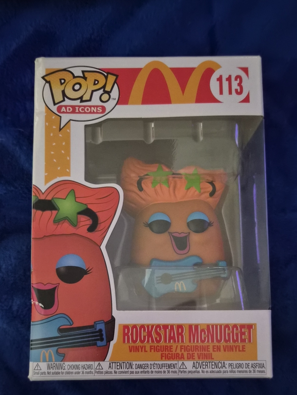 Funko Pop! Ad Icons Rockstar McNugget - Orange with Blue Guitar & Green Stars